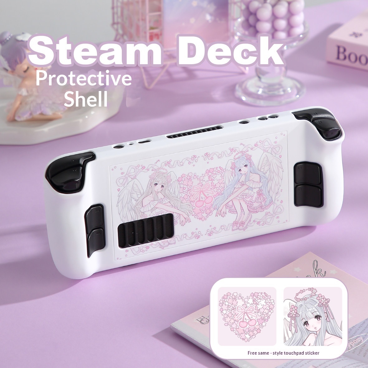 Gaming Accessories For 8 Year Old - Steam Deck Protective Case Pink Cherry
