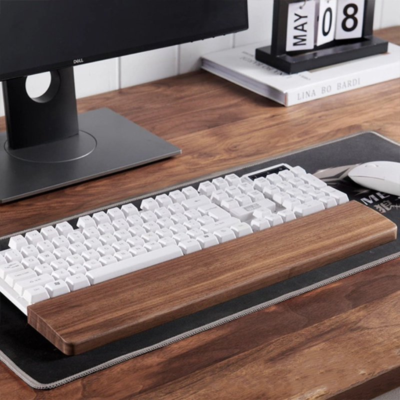 Wrist Rest Ergonomic - 30/36/44cm Solid Walnut Keyboard Wrist Rest