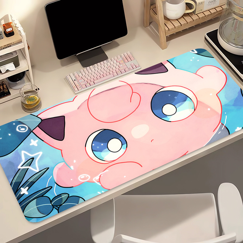 Gaming Accessories For Your Desk - Anime Mouse Pad 90x40cm Pokemon Jigglypuff