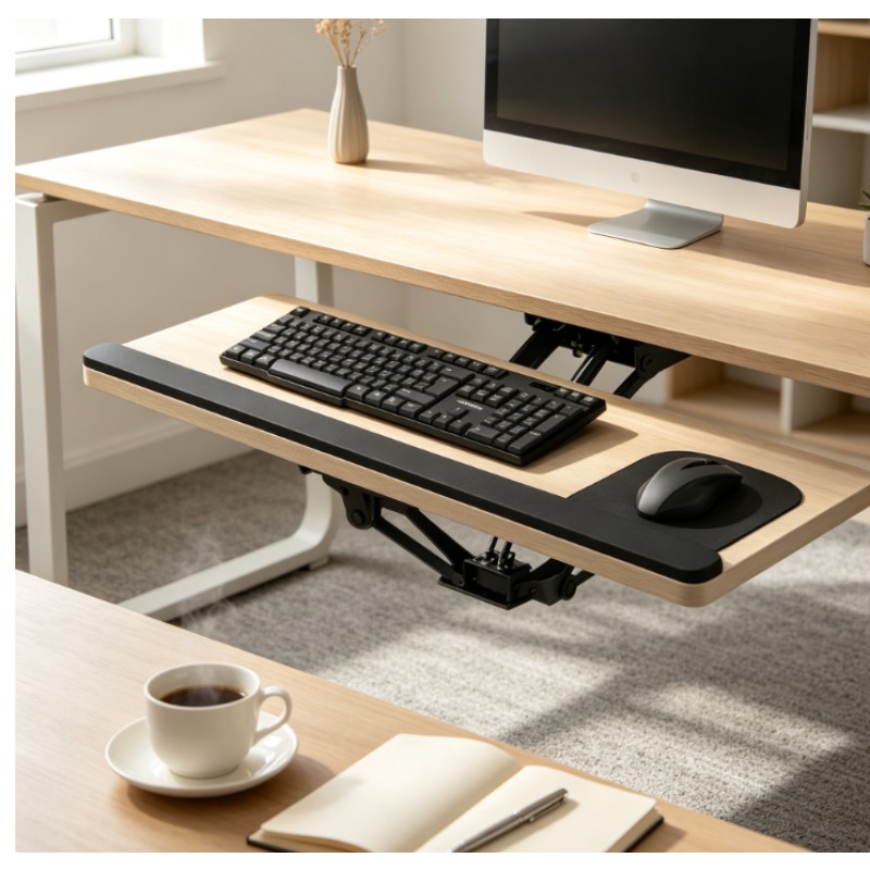 Wrist Rest Ergonomic - Keyboard Tray Under Desk Sliding Drawer