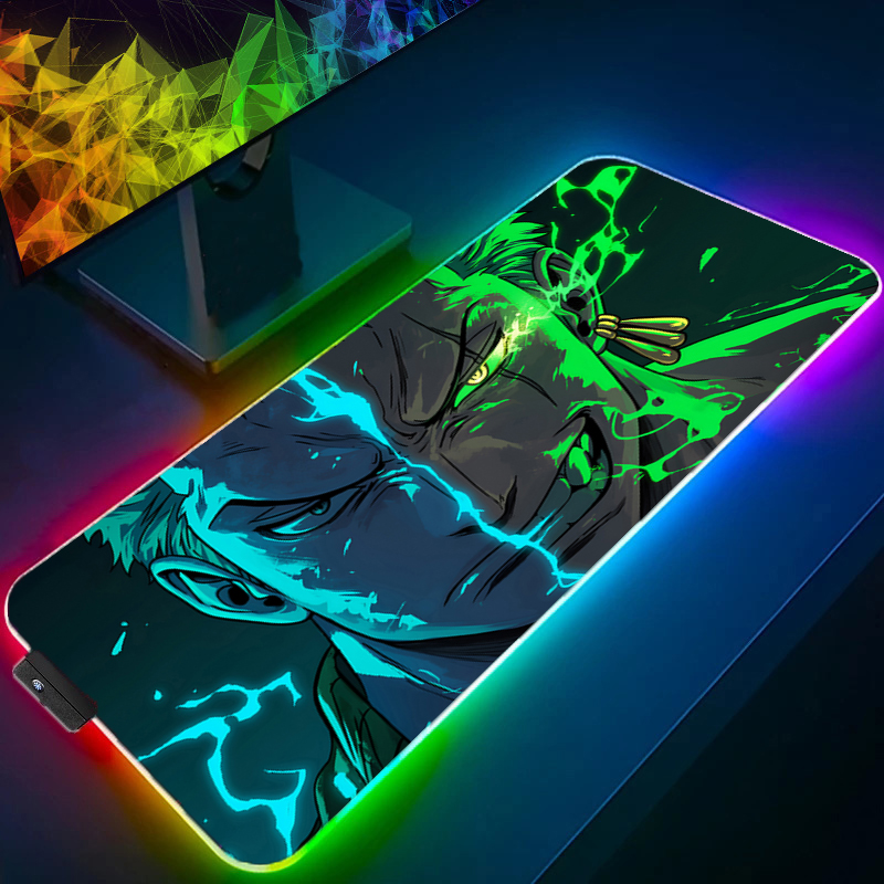 Gaming Accessories Keyboards - ONE PIECE Zoro Mouse Pad RGB
