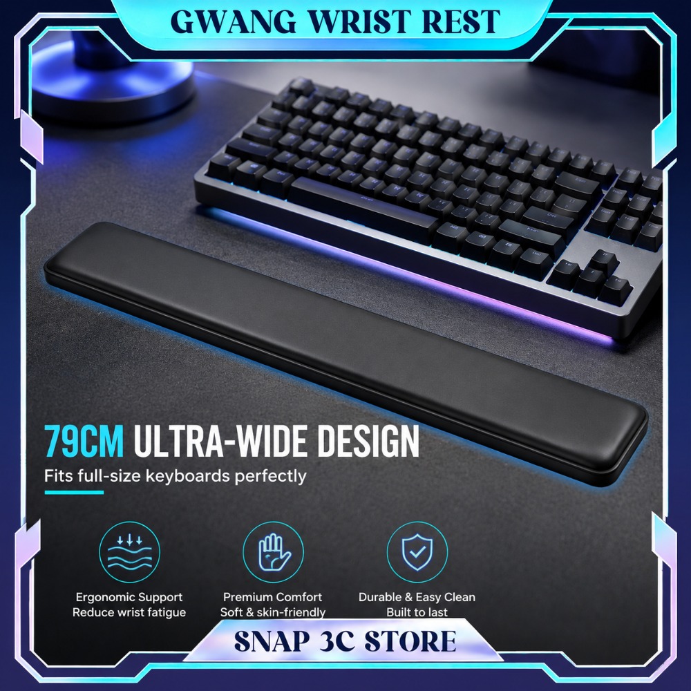 Wrist Rest Ergonomic - GWANG Premium Leather Keyboard Wrist Rest