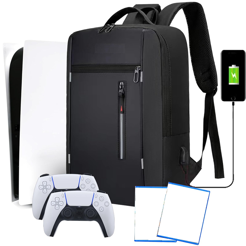 Gaming Accessories Pack - Multifunctional Storage Bag Game Console Backpack