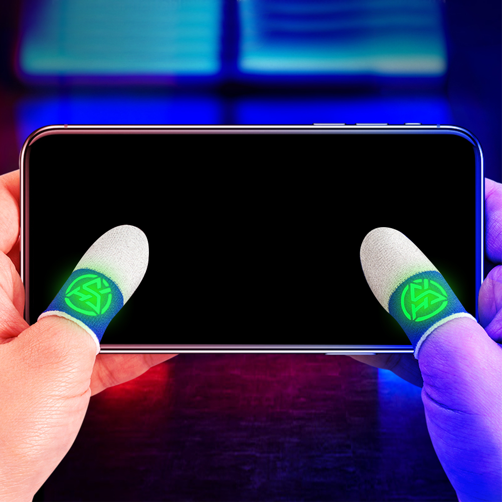 Gaming Accessories For Phone - Finger Thumb Gloves Breathable Nightlight Finger