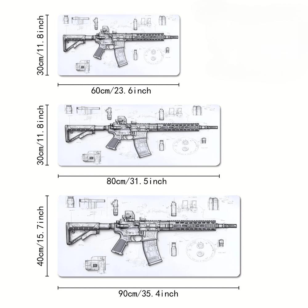 AR Rifle and Parts Drawings La - đánh giá và giá Gaming Accessories Drawing