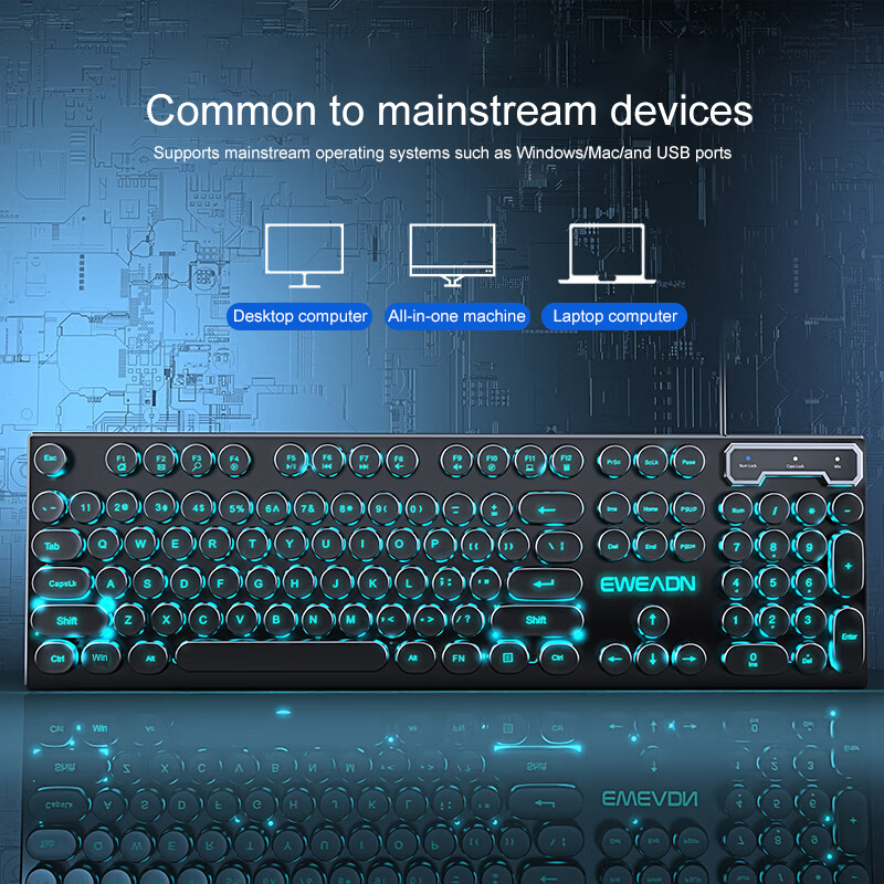 EWEADN Typewriter Gaming Keybo - đánh giá và giá Gaming Accessories Keyboards