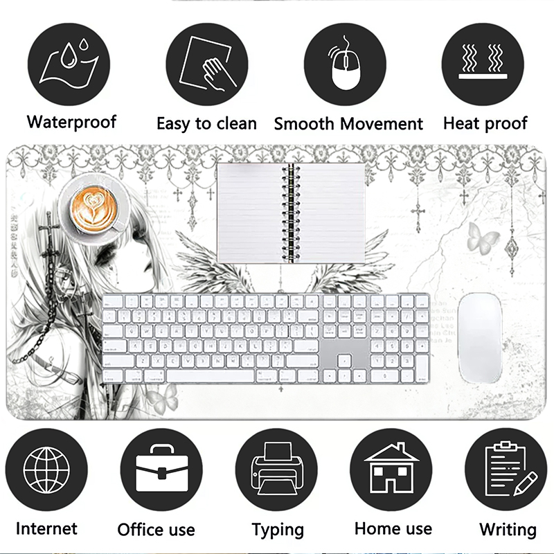 Leather Mousepad Black White A - đánh giá và giá Gaming Accessories White