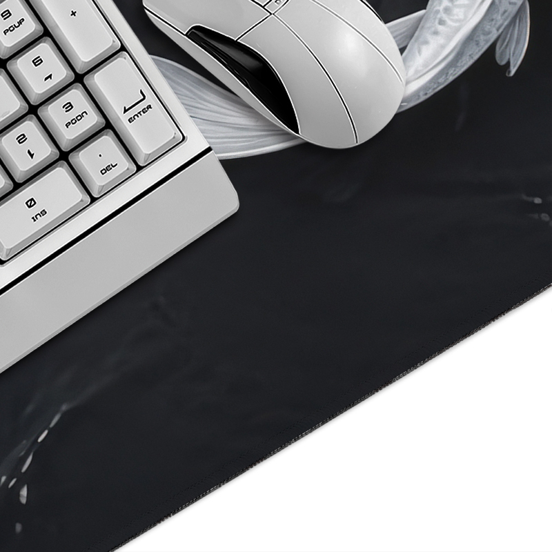 Black White Koi Mouse Pad Game - đánh giá và giá Gaming Accessories White