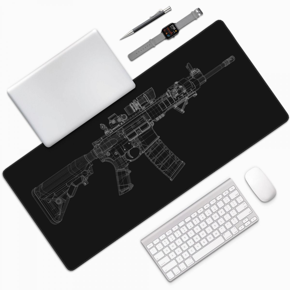 Large Mouse Pad Gun Mechanical - đánh giá và giá Gaming Accessories Drawing